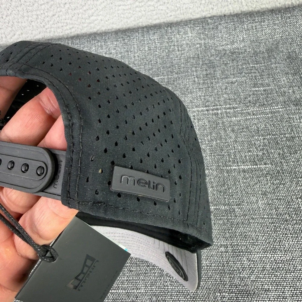 Melin Odyssey Stacked‎ Hydro Hat Mens OSM Black Water Resistant Snapback Cap